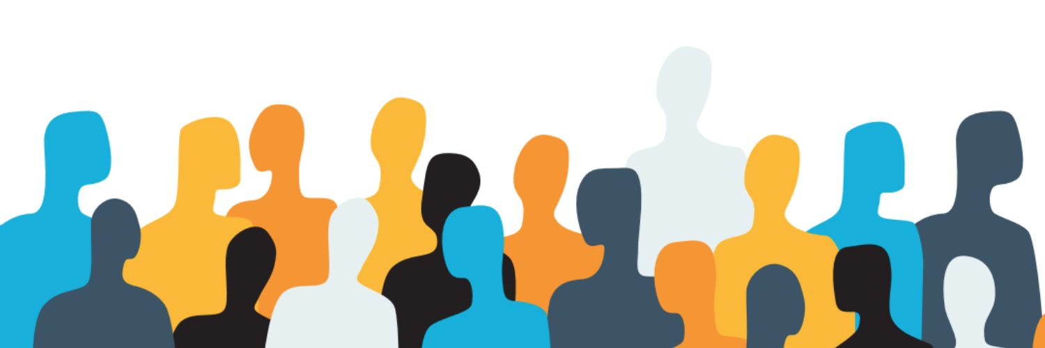 Graphic showing crowd of people